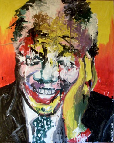 Painting titled "Mandela" by Théoule, Original Artwork, Acrylic