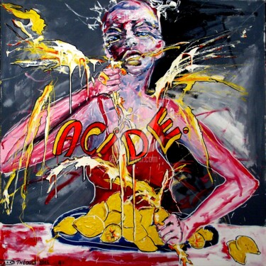 Painting titled "ACIDE" by Théoule, Original Artwork, Acrylic