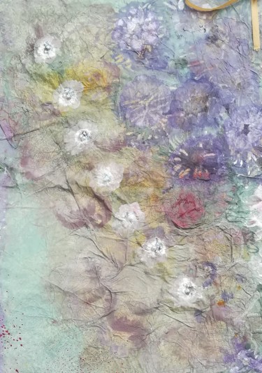 Peinture intitulée "41-fleurs-de-vie.jpg" par Lise Youlou, Œuvre d'art originale, Autre