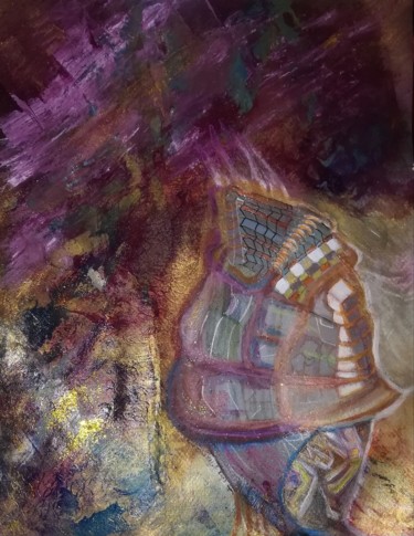 Painting titled "018-angle-nocturne-…" by Lise Youlou, Original Artwork, Acrylic