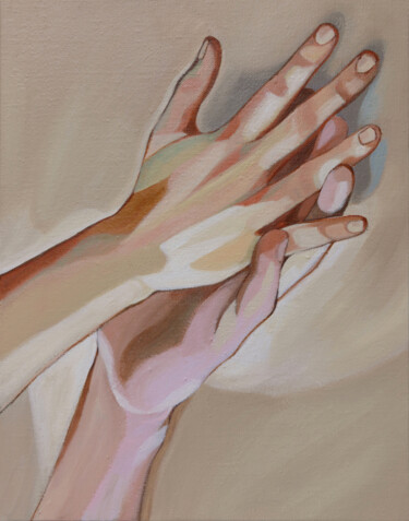Painting titled "Take my hand" by Young Park, Original Artwork, Acrylic