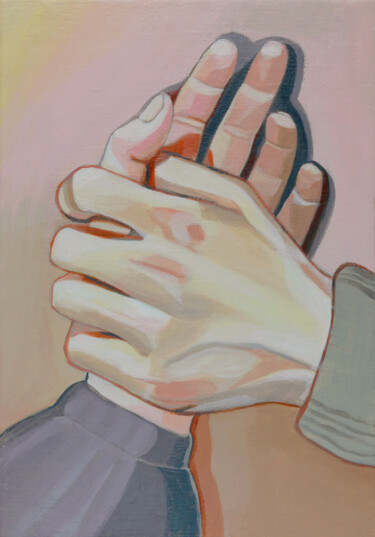 Painting titled "Take my hand2" by Young Park, Original Artwork, Acrylic