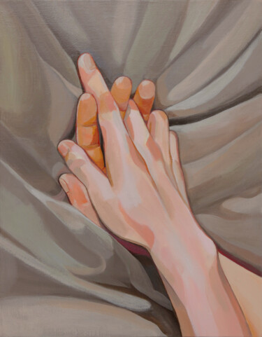 Painting titled "Take my hand 3" by Young Park, Original Artwork, Acrylic