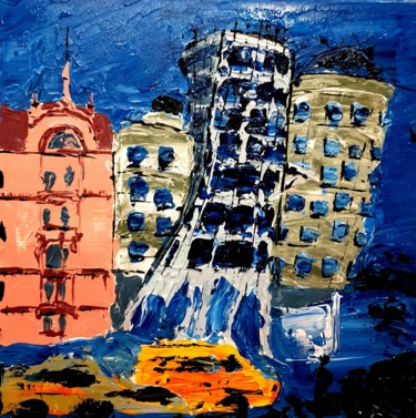 Painting titled "Dancing House Galle…" by Young Lim, Original Artwork, Acrylic