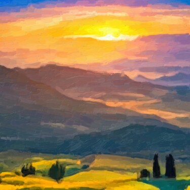 Painting titled "TUSCANY V.2" by Younsi, Original Artwork, Oil