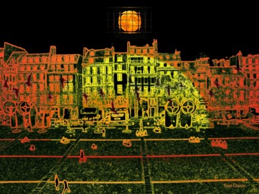 Arte digitale intitolato "Centre Pompidou-Par…" da Youri Chasov, Opera d'arte originale, Pittura digitale