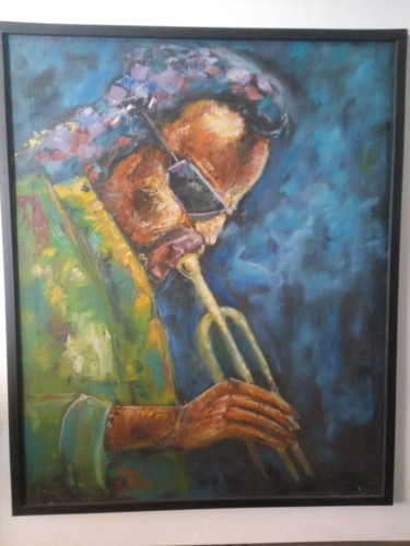 Painting titled "Miles Davis" by Youssef Elmissaoui, Original Artwork, Acrylic