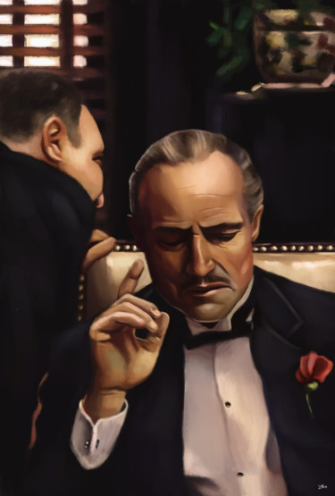 Digital Arts titled "The Godfather" by Youssef Aly, Original Artwork, Digital Painting