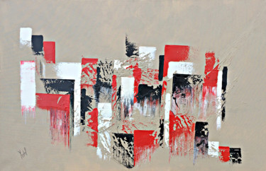 Картина под названием "Abstract" - Ysabel Laffitte, Подлинное произведение искусства, Акрил Установлен на Деревянная рама дл…