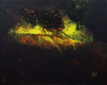 Painting titled "El Fuego" by Ysabel Laffitte, Original Artwork, Acrylic
