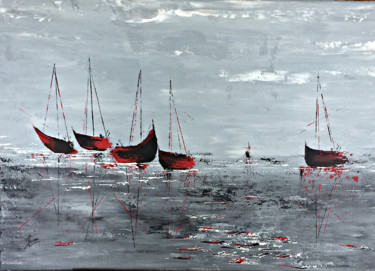 Pintura intitulada "La Nouvelle Venise" por Ysabel Laffitte, Obras de arte originais, Acrílico