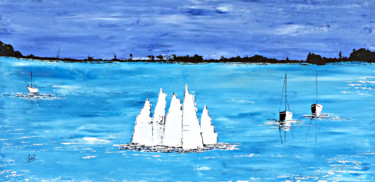 Pintura intitulada "Les îles" por Ysabel Laffitte, Obras de arte originais, Acrílico