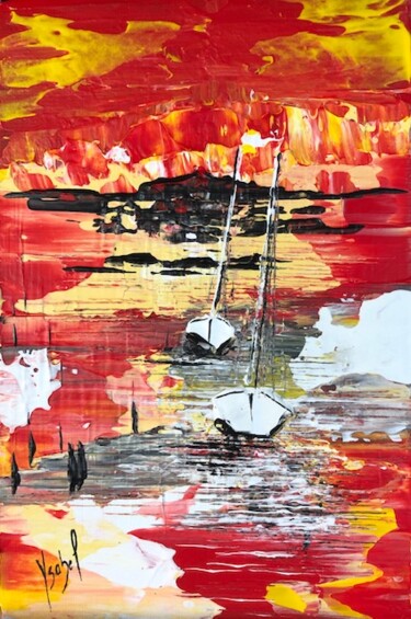 Pintura titulada "DUETTINO ITALIEN" por Ysabel Laffitte, Obra de arte original, Acrílico Montado en Bastidor de camilla de m…