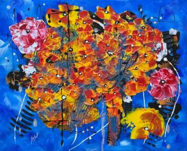Картина под названием "L'ETE INDIEN" - Ysabel Laffitte, Подлинное произведение искусства, Акрил Установлен на Деревянная рам…