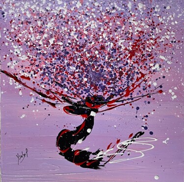 Картина под названием "SAKURA" - Ysabel Laffitte, Подлинное произведение искусства, Акрил Установлен на Деревянная рама для…