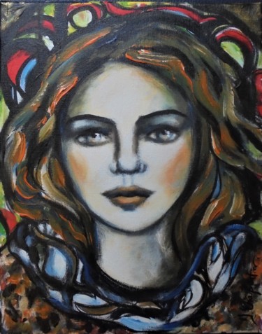 Peinture intitulée "Amy" par Isabelle Charpentier, Œuvre d'art originale, Acrylique