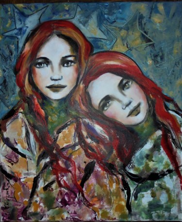 Painting titled "Us" by Isabelle Charpentier, Original Artwork, Acrylic