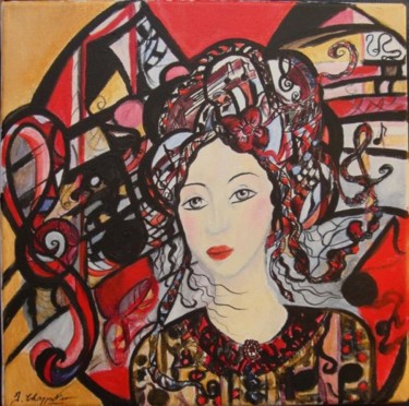 Peinture intitulée "Melody" par Isabelle Charpentier, Œuvre d'art originale, Huile
