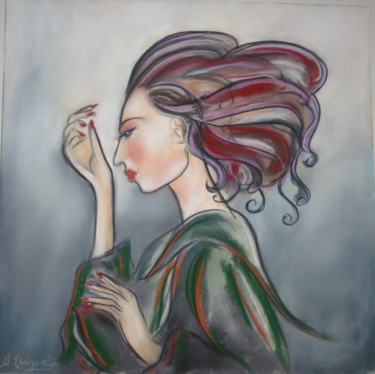 Peinture intitulée "le parfum" par Isabelle Charpentier, Œuvre d'art originale, Huile