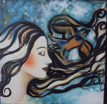 Peinture intitulée "un esprit libre" par Isabelle Charpentier, Œuvre d'art originale, Acrylique