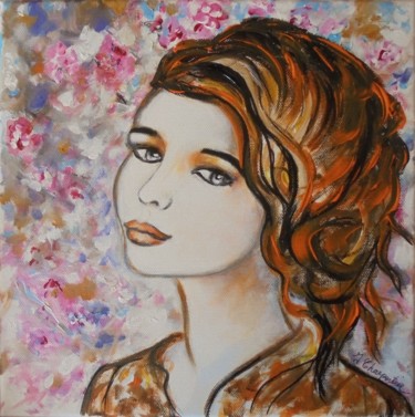 Painting titled "Printemps" by Isabelle Charpentier, Original Artwork, Acrylic