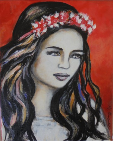 Painting titled "Livia" by Isabelle Charpentier, Original Artwork, Acrylic