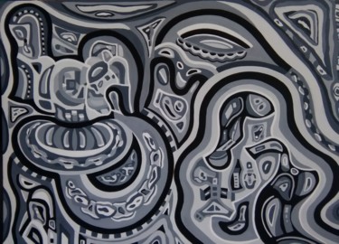 Pintura titulada "Acromacosmos" por Ysland, Obra de arte original, Gouache