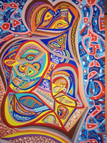 Painting titled "Talismán" by Ysland, Original Artwork, Gouache
