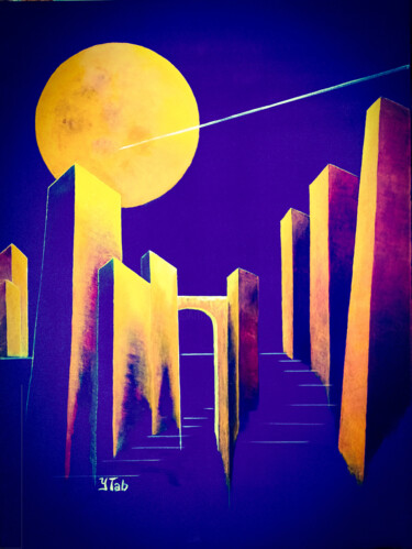Pintura titulada "Passage au futur" por Ytab Peintures, Obra de arte original, Acrílico Montado en Bastidor de camilla de ma…
