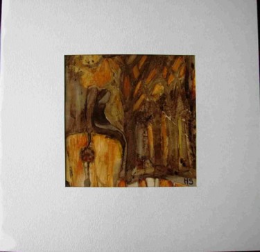 Painting titled "orange" by Ytnes, Original Artwork