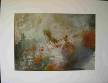 Painting titled "grey and gold" by Ytnes, Original Artwork