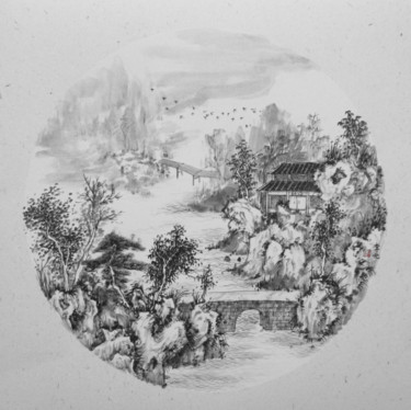 Drawing titled "Garden No.2" by Yuan Li, Original Artwork