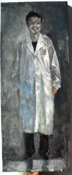 Malerei mit dem Titel "Doctor1" von Ming Yuan, Original-Kunstwerk, Öl