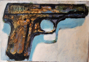 Painting titled "Pistol" by Ming Yuan, Original Artwork, Objects