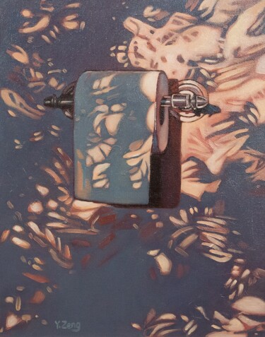 Malerei mit dem Titel "Toilet Paper Treasu…" von Yue Zeng, Original-Kunstwerk, Öl