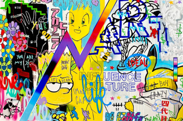 绘画 标题为“Influence culture” 由Yugipop, 原创艺术品, 丙烯