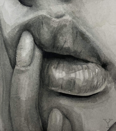 "Lips" başlıklı Tablo Yuliya Lyubatinskaya (yuli_lyu_art) tarafından, Orijinal sanat, Suluboya
