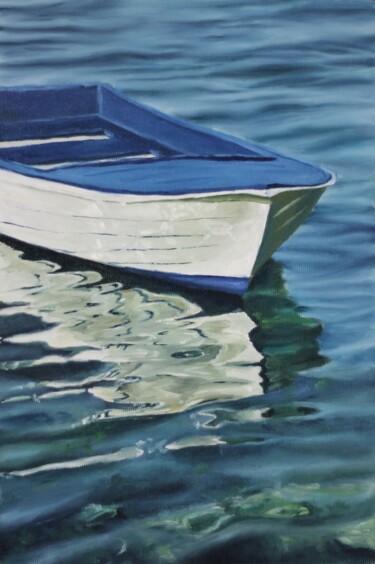 Painting titled "Boat" by Yulia Fedun, Original Artwork, Oil