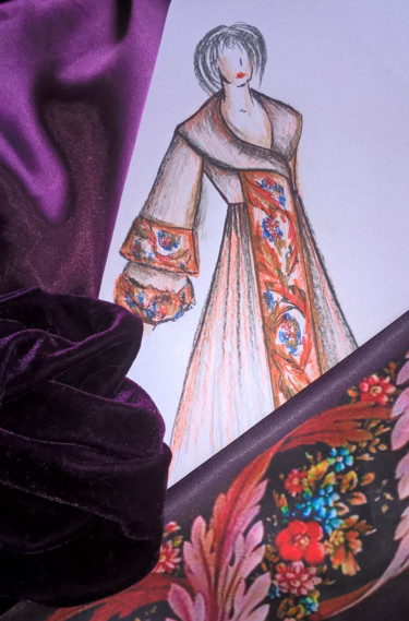 Sketch of the author's costume #5 Design intitulée "Sketch of the autho…" par Yulia Frank, Œuvre d'art originale, Vêtements