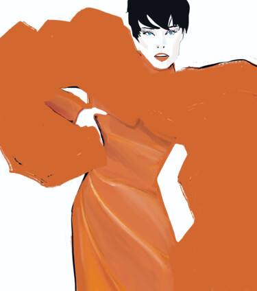 Digital Arts titled "Orange" by Yulia Gvozdkova, Original Artwork, 2D Digital Work