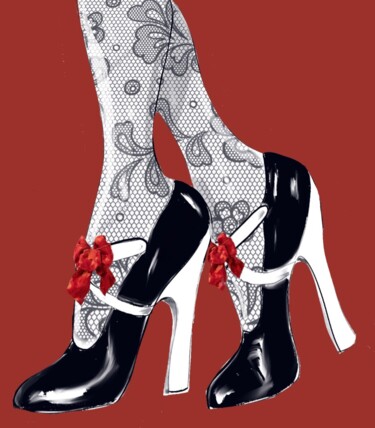 Digital Arts titled "Shoes" by Yulia Gvozdkova, Original Artwork, AI generated image