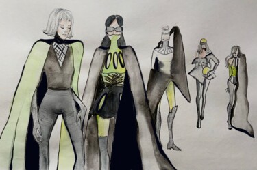 Arts numériques intitulée "Fashion collection 2" par Yulia Gvozdkova, Œuvre d'art originale, Travail numérique 2D