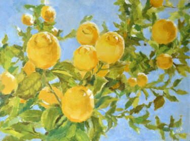 Pittura intitolato "Lemon tree" da Yulia Ivanova, Opera d'arte originale, Olio