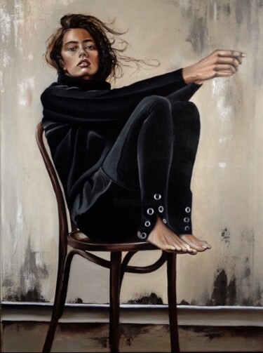 Картина под названием "В ожидании перемен" - Yulia Kartunova, Подлинное произведение искусства, Масло