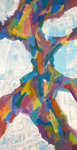 Картина под названием "Dream 1" - Yulia Kiselyer, Подлинное произведение искусства, Темпера