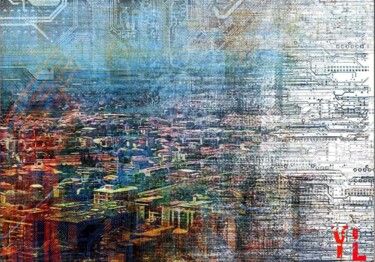 Digitale Kunst mit dem Titel "Landscape 2" von Yulia Larionova, Original-Kunstwerk, 2D digitale Arbeit