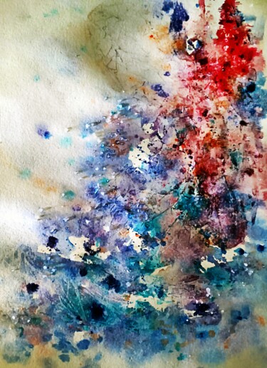 Dessin intitulée "Abstraction aquarel…" par Yulia Larionova, Œuvre d'art originale, Aquarelle