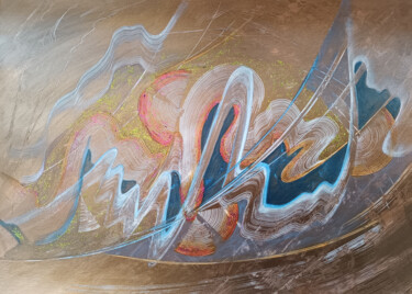 Картина под названием "The vibration of th…" - Yulia Larionova, Подлинное произведение искусства, Акрил