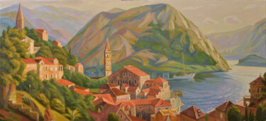 제목이 ""Montenegro dream""인 미술작품 Yulia Pleshkova로, 원작, 기름