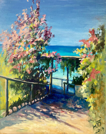 Painting titled "To the Sea" by Yulia Prykina, Original Artwork, Oil